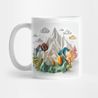 Origami mountains Mug